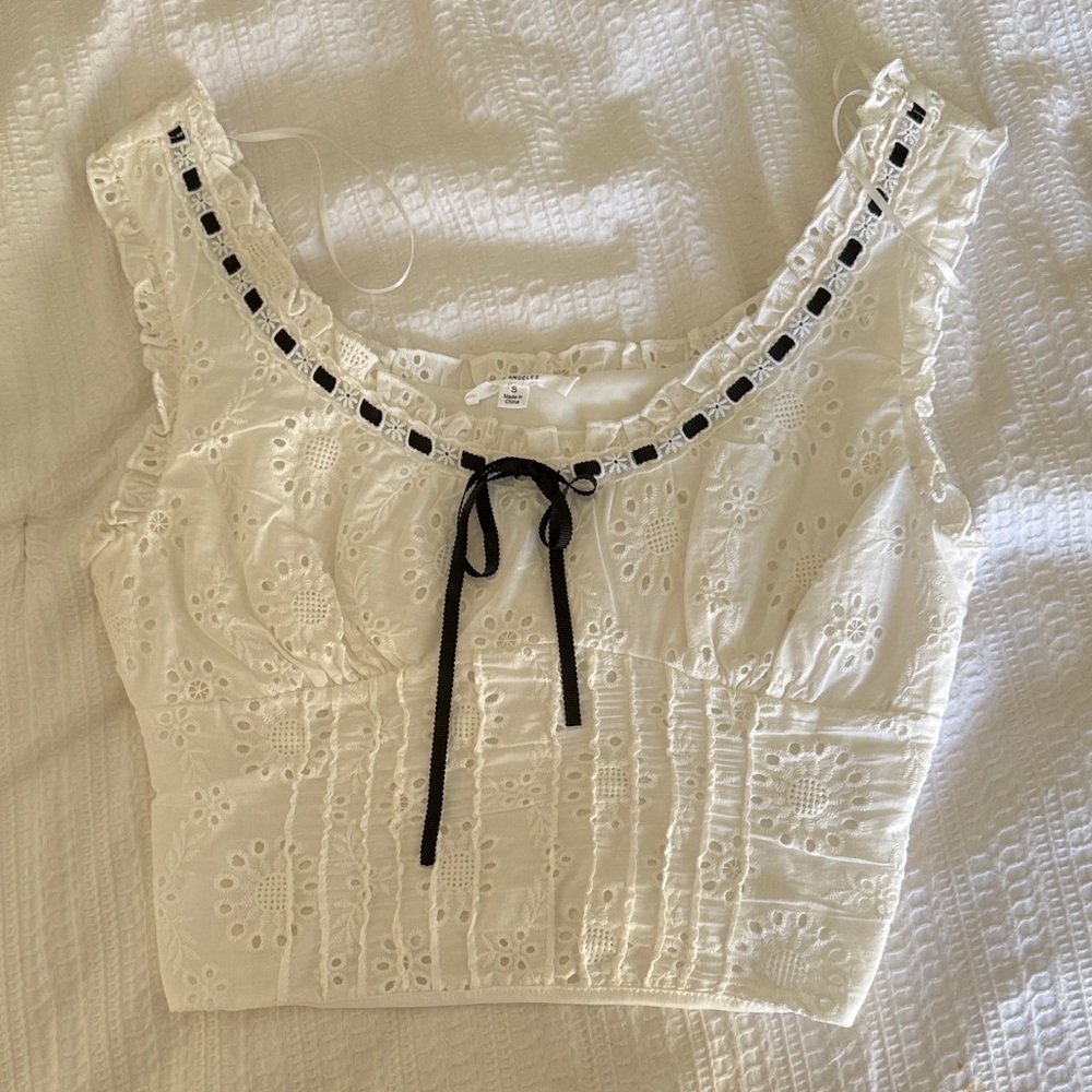 White Eyelet Women's Top
